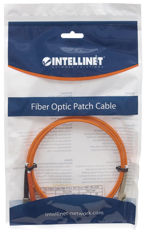Intellinet 1.0m LC-ST M/M InfiniBand och fiberoptisk kabel 1 m Orange