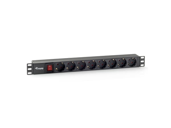 Equip 333283 tehonjakeluyksikkö 8 AC-pistorasia(a) 1U Musta Equip 333283 tehonjakeluyksikkö 8 AC-pistorasia(a) 1U Musta
