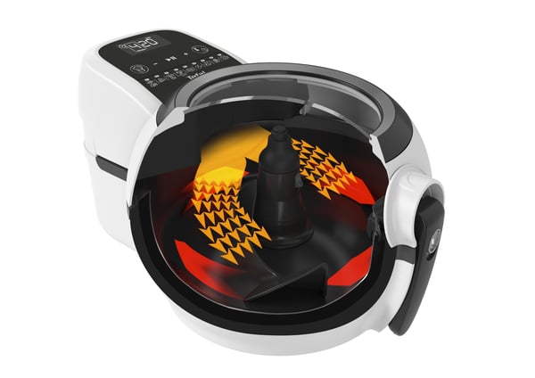 Tefal ActiFry Genius XL FZ7600 rasvakeitin Yksi 1,2 L Erillinen 1350 W Kuumakiertoilmakypsennin Musta, Valkoinen