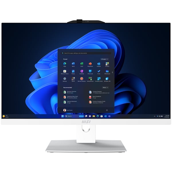 MSI Modern AM242P 1M-2097EU Intel Core 7 150U 60,5 cm (23.8") 1920 x 1080 pixlar Allt-i-ett-dator 16 GB DDR5-SDRAM 512 GB SSD Windows 11 Pro Wi-Fi 6E (802.11ax) Vit