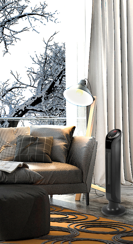 Rowenta Intense Comfort Hot SO9420 inomhus Svart 2400 W Elektrisk värmefläkt
