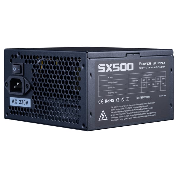 Hiditec PSX500 Bulk enhed til strømforsyning 500 W 20+4 pin ATX ATX Sort