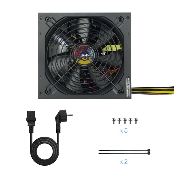 TooQ TQAPOLO-600SP strömförsörjningsenheter 600 W 20+4 pin ATX ATX Svart