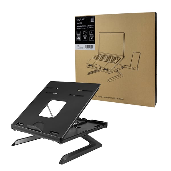 LogiLink AA0133 Ställ för bärbara datorer Ställ till bärbara datorer Svart 40,6 cm (16")
