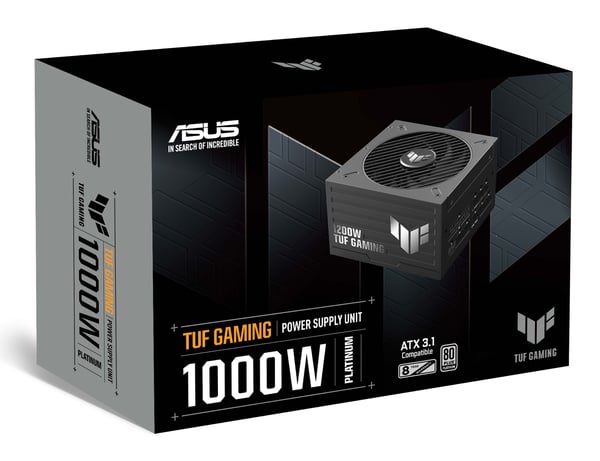 ASUS TUF-GAMING-1000P enhed til strømforsyning 1000 W 20+4 pin ATX ATX Sort