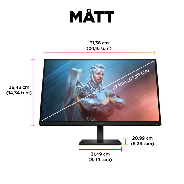 OMEN by HP OMEN 27 tum FHD 165 Hz Gaming-skärm – OMEN 27