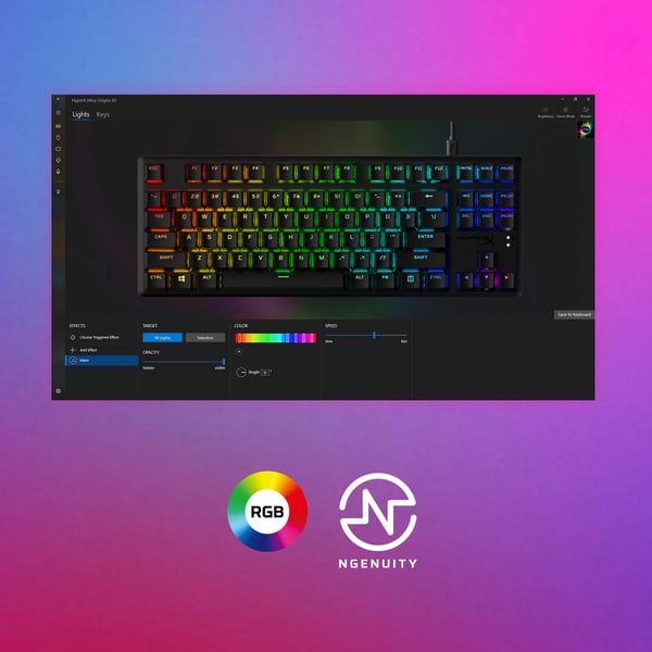 HyperX Alloy Origins Core PBT HX Aqua – mekaaninen pelinäppäimistö