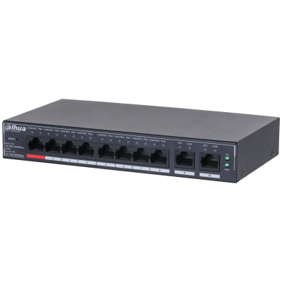 Dahua Technology SG4010P nätverksswitchar hanterad L2 Gigabit Ethernet (10/100/1000) Strömförsörjning via Ethernet (PoE) stöd Svart