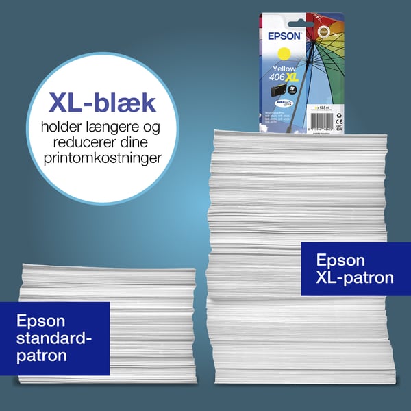Epson Enkeltpakke, gul 406 Paraply DURABrite Ultra-blæk