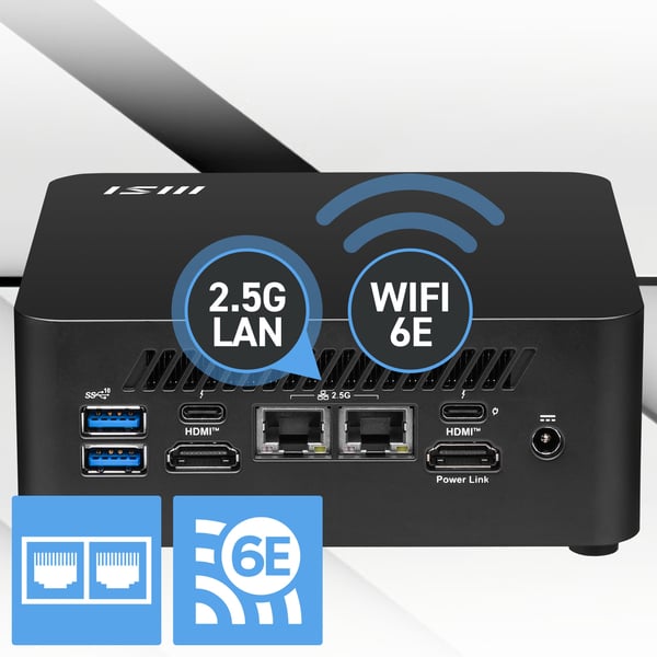 MSI Cubi NUC 1MG-014BEU Mini PC Svart 100U Intel® SoC