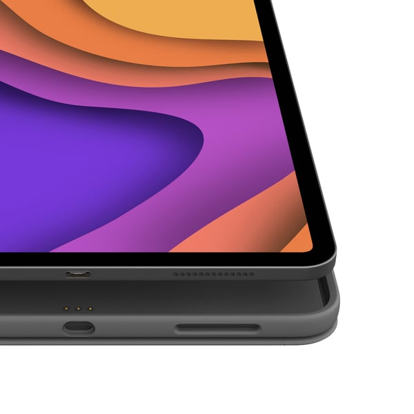 Logitech Folio Touch QWERTZ Tysk Smart Connector Grå