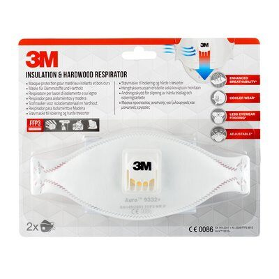3M 9332C2 genanvendelig respirator FFP3 Halvmaske respirator Luftrensende åndedrætsværn