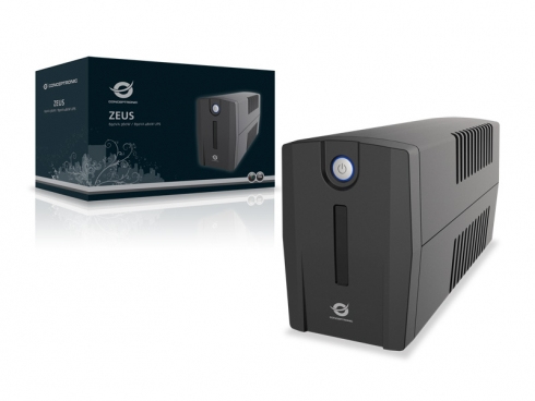 Conceptronic ZEUS02E UPS-enhed Interaktivt indgangsstik 0,85 kVA 480 W 4 AC stikkontakt(er)