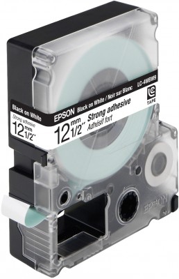 Epson LC-4WBW9 etiketbånd Sort på hvid Epson LC-4WBW9 etiketbånd Sort på hvid