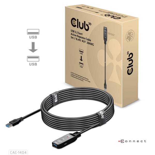 Club 3D USB-förlängningskabel - USB Typ A (M)