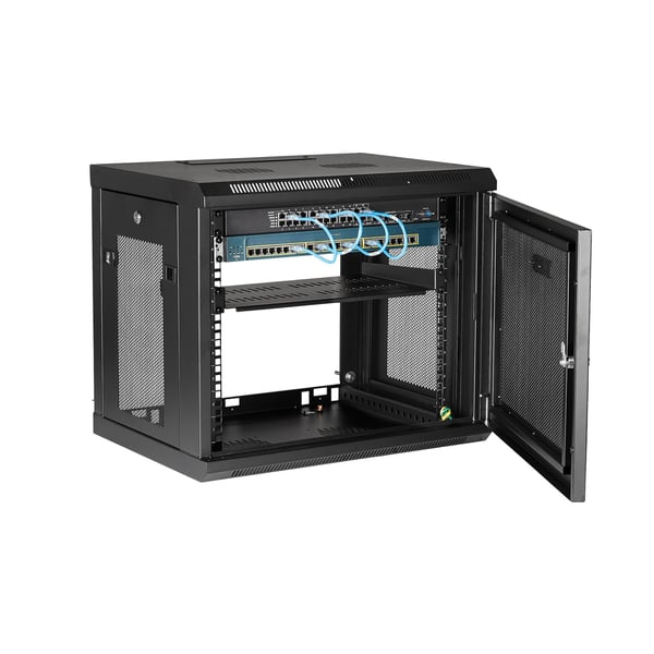 StarTech.com RK9WALM stativ 9U Vægmonteret stativ Sort