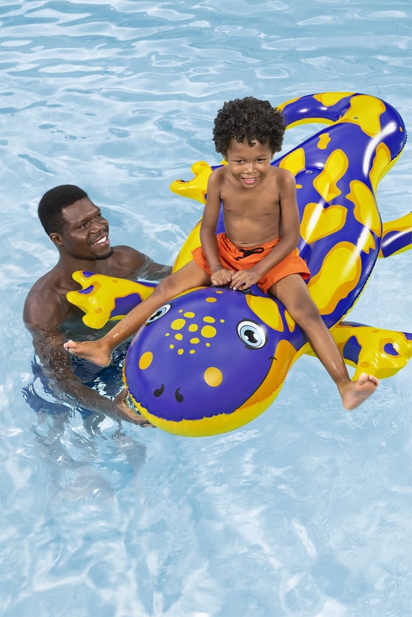Bestway 41502 pool- och badmadrass Lila, Gul Monokromatiskt Polyvinylklorid (PVC) Sittbadleksak