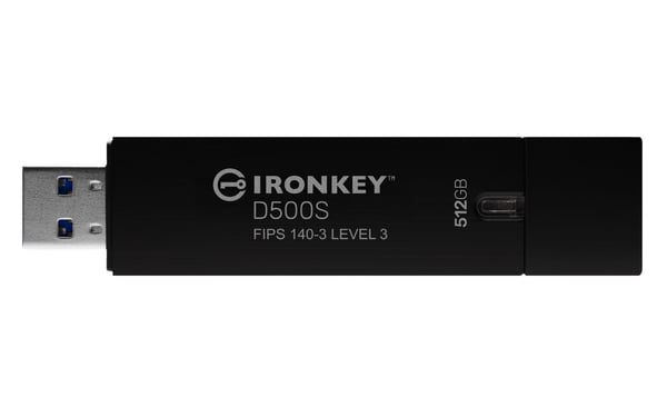Kingston Technology IronKey D500S USB-sticka 512 GB USB Type-A 3.2 Gen 1 (3.1 Gen 1) Svart