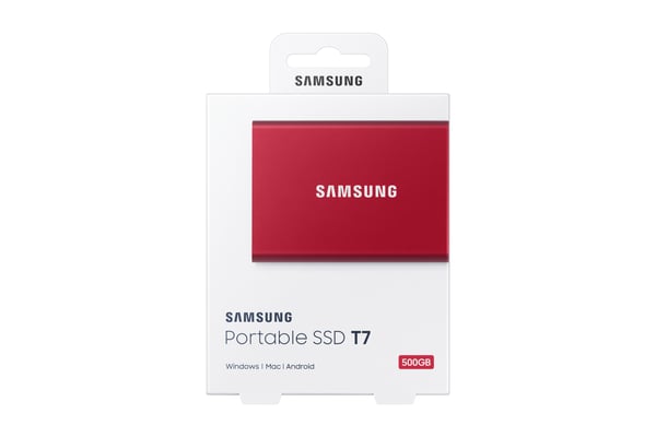 Samsung Portable SSD T7 500 GB USB Type-C 3.2 Gen 2 (3.1 Gen 2) Punainen