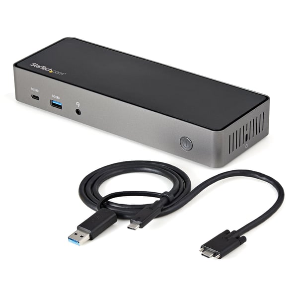 StarTech.com USB-C USB-A Dock - Hybrid Universal Trippel Skärm Dockningsstation för Laptop DP & HDMI 4K