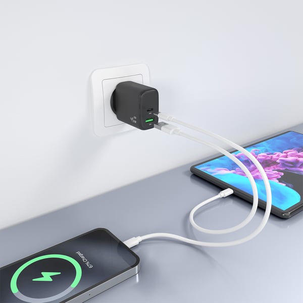 AISENS A110-0972 oplader til mobil enhed Digitalt kamera, GPS, Mobiltelefon, Laptop, Smartphone, Tablet, Universel Sort Vekselstrøm Hurtig opladning Indendørs