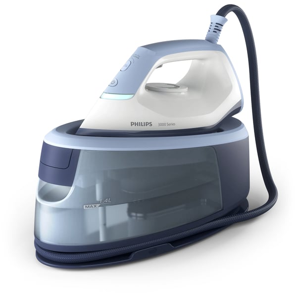 Philips 3000 series PSG3000/20 ångstrykjärnsladdare 2400 W 1,4 l Keramisk stryksula Blå, Vit