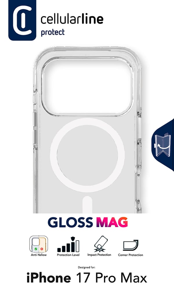Cellularline GLOSSMAGIPH17PRMT mobiltelefon etui 17,5 cm (6.9") Cover Transparent