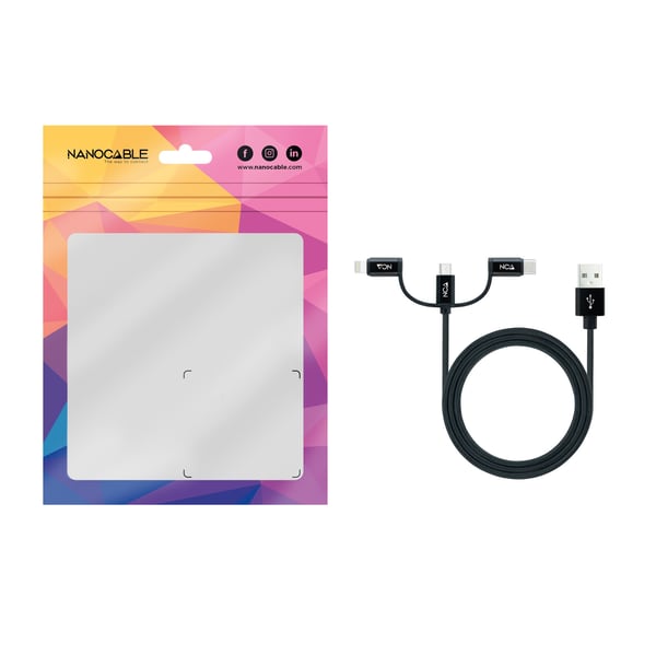 Nanocable 10.01.3200 USB-kabel USB 2.0 1 m USB A Micro-USB B Sort