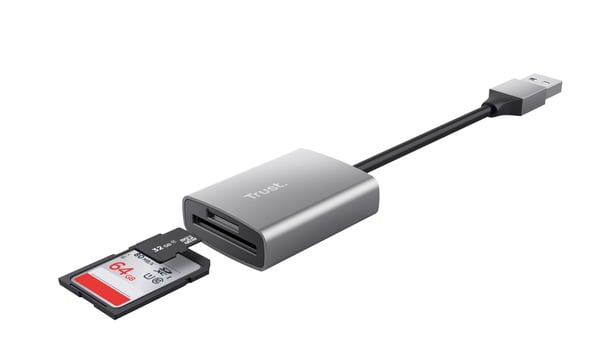 Trust Dalyx kortläsare USB 3.2 Gen 1 (3.1 Gen 1) Aluminium