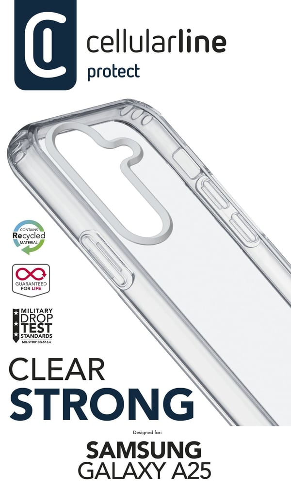 Cellularline 8018080478635 mobiltelefon etui 16,5 cm (6.5") Cover Transparent