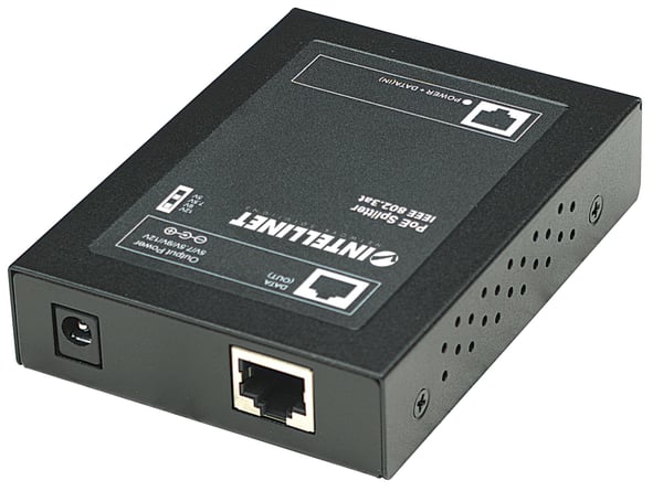 Intellinet 560443 nätverksdelare Strömförsörjning via Ethernet (PoE) stöd Svart