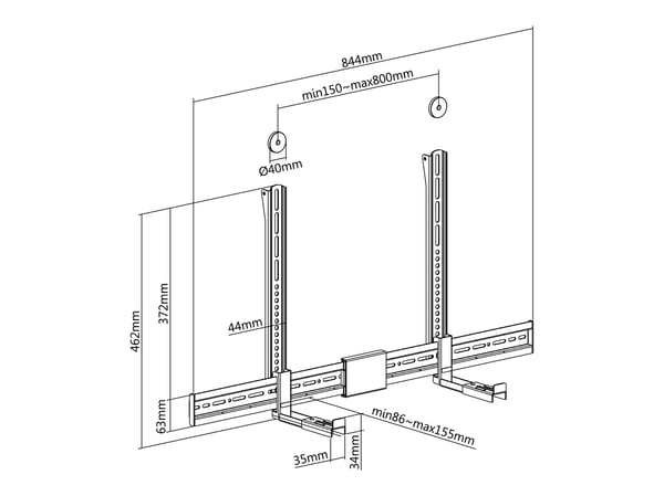 Equip 650895 TV-kiinnikkeen lisävaruste