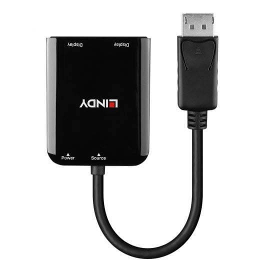 Lindy 38433 videokaapeli-adapteri DisplayPort 2 x HDMI