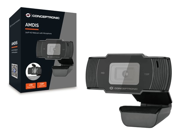 Conceptronic AMDIS05B verkkokamera 1280 x 720 pikseliä USB 2.0 Musta