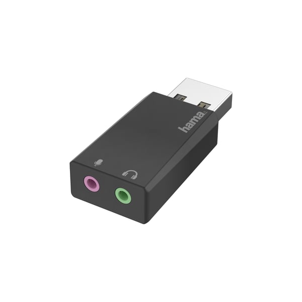 Hama 00200323 kabel kønsskifter USB 2x3.5 mm Sort