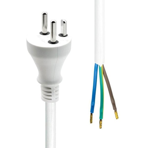 Microconnect MC-PE007DKW-OE strömkablar Vit 7 m Strömkontakt typ K