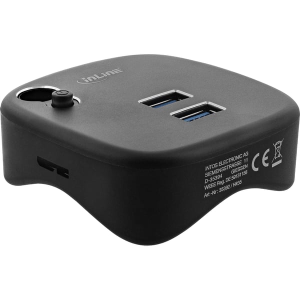 InLine 35392 gränssnittshubbar USB 3.2 Gen 1 (3.1 Gen 1) Type-A 5000 Mbit/s Svart