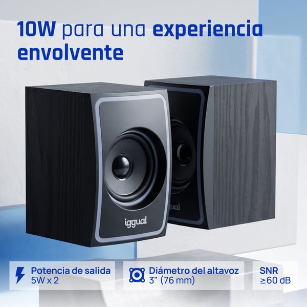 iggual IGG320716 högtalare Svart Kabel & Trådlös 10 W
