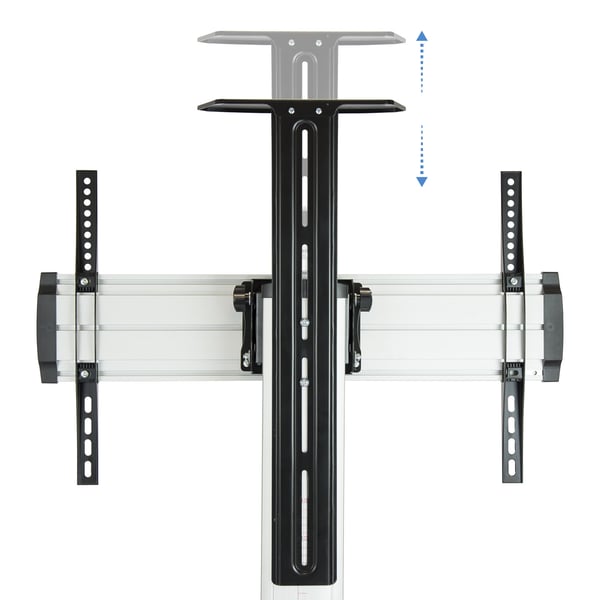 TooQ FS1870M-B skærmbeslag til skiltning 94 cm (37") Sort, Sølv