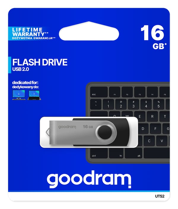 Goodram UTS2 USB-sticka 16 GB USB Type-A 2.0 Svart