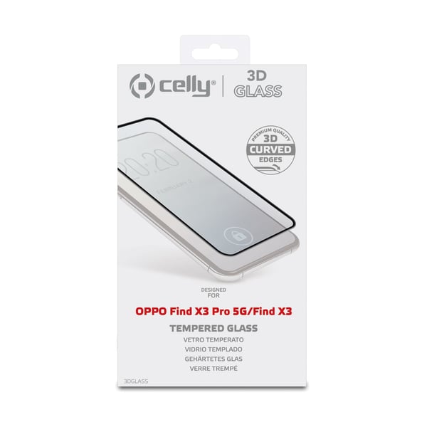 Celly 3D glass Kirkas näytönsuoja Oppo 1 kpl