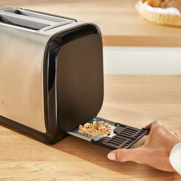Tefal Subito TT5S1DE0 leivänpaahdin 7 2 viipale(i)ta 1300 W Musta, Ruostumaton teräs