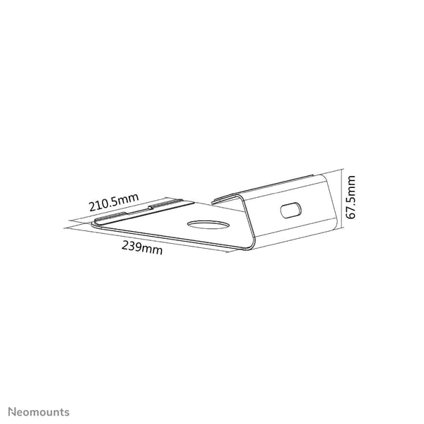 Neomounts NSLS025 laptop stativ Sølv 43,2 cm (17")