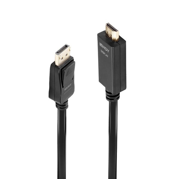 Lindy 36921 videokaapeli-adapteri 1 m DisplayPort HDMI-tyyppi A (vakio) Musta
