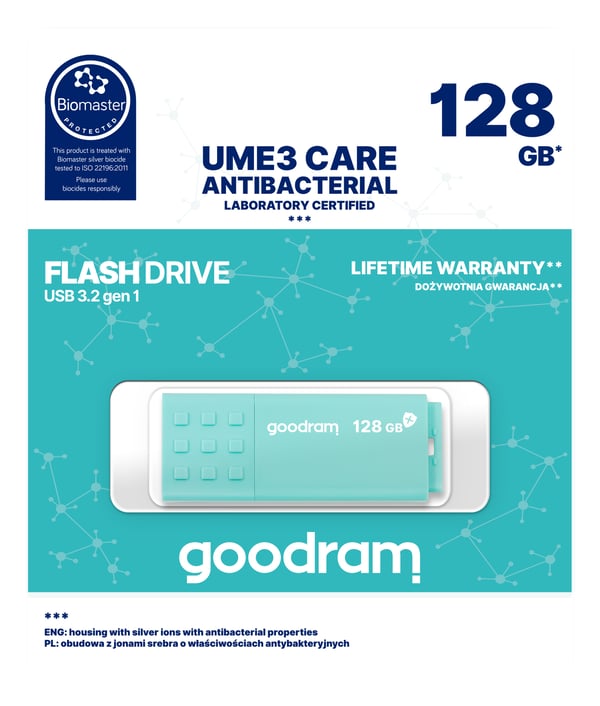 Goodram UME3 USB-nøgle 128 GB USB Type-A 3.2 Gen 1 (3.1 Gen 1) Turkis