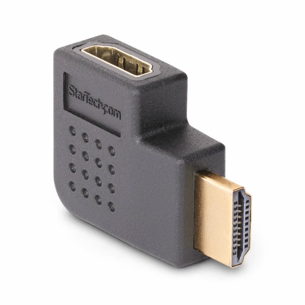 StarTech.com Oikeakulmainen HDMI 2.0 -sovitin, 90 asteen HDMI-portin säästäjä, M/F