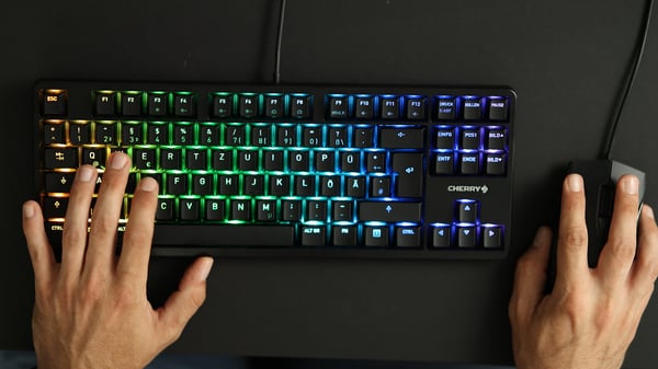 CHERRY G80-3000N RGB TKL tastatur Universel USB QWERTZ Tysk Sort