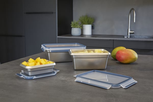 Tefal CLIP & CLOSE N1150610 enhed til madopbevaring Rektangulær Kasse 2 L Rustfrit stål 1 stk