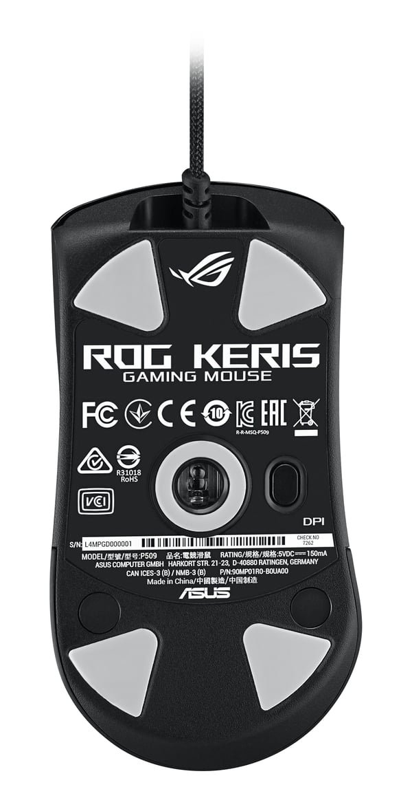 ASUS ROG Keris mus Spil Højre hånd RF Wireless + USB Type-A 16000 dpi