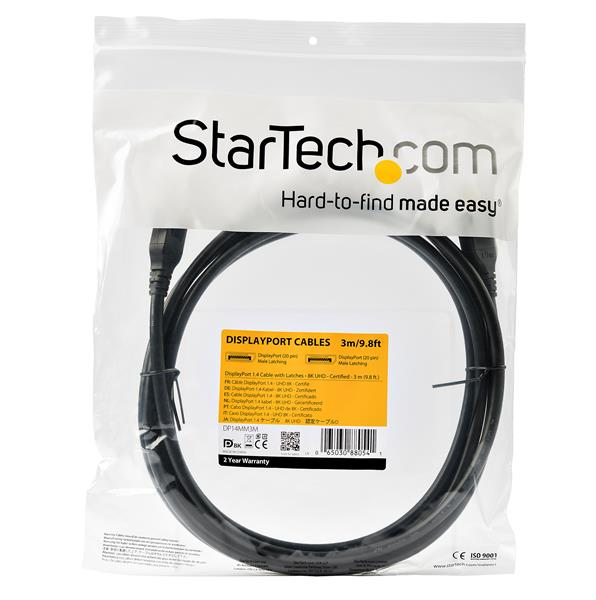 StarTech.com DP14MM3M DisplayPort kabel 3 m Sort